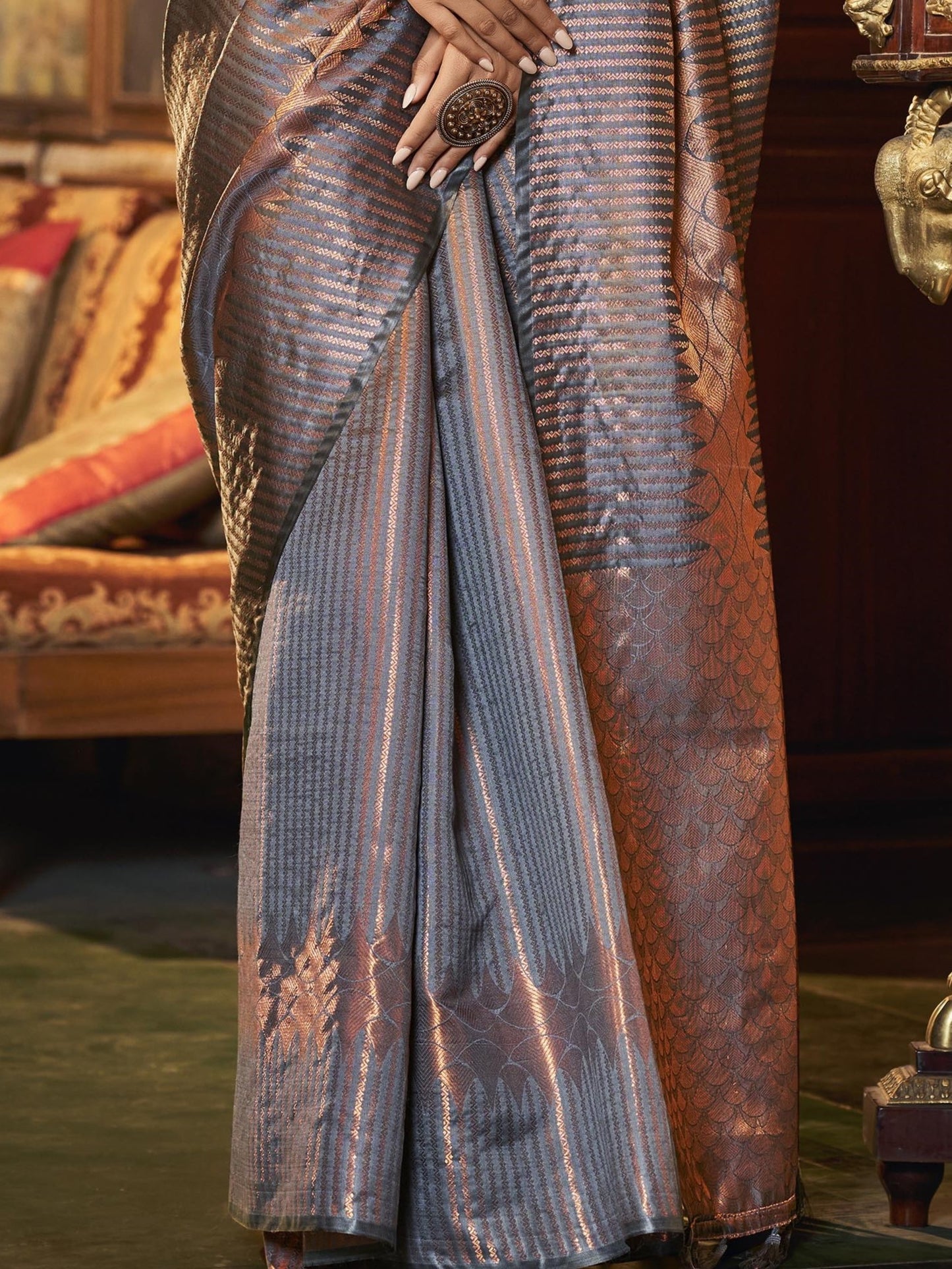 Mauve Purple Kanjivaram Saree