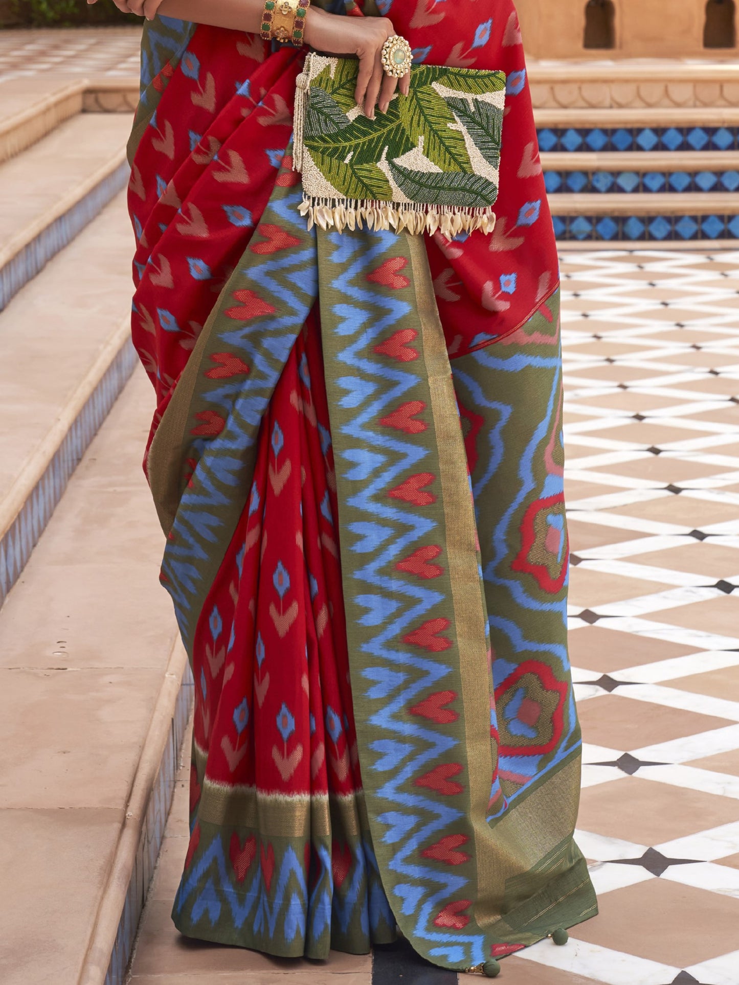 Cardinal Red Patola Saree