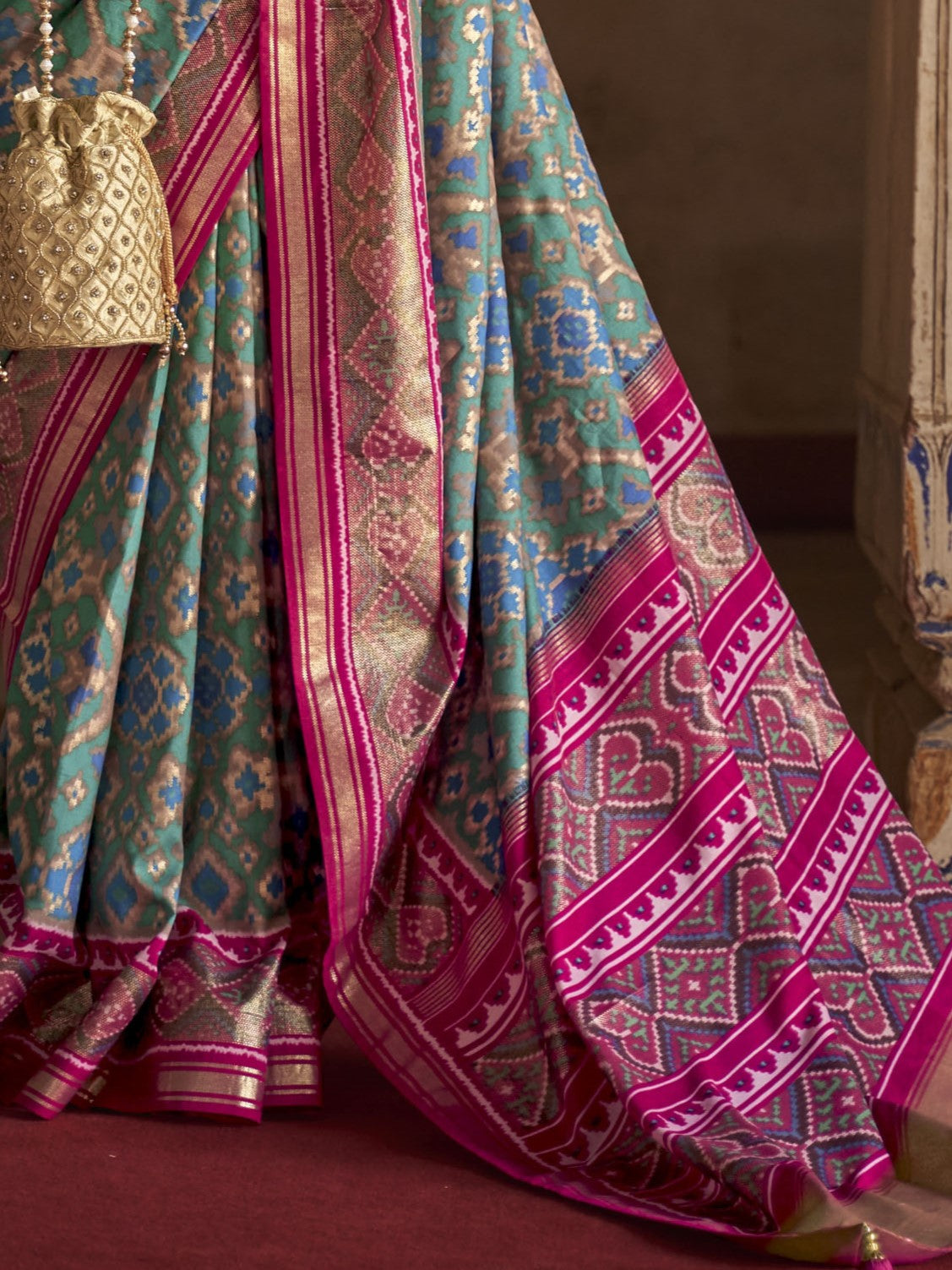 Cambridge Gray Patola Saree