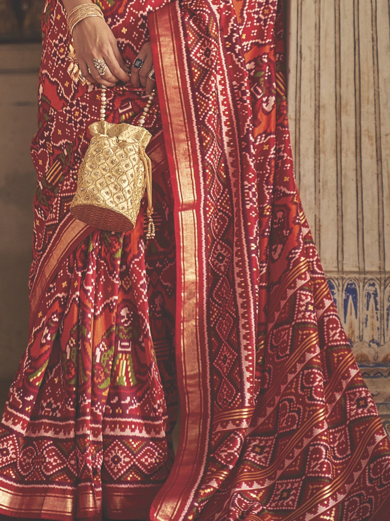 Penn Red Patola Saree