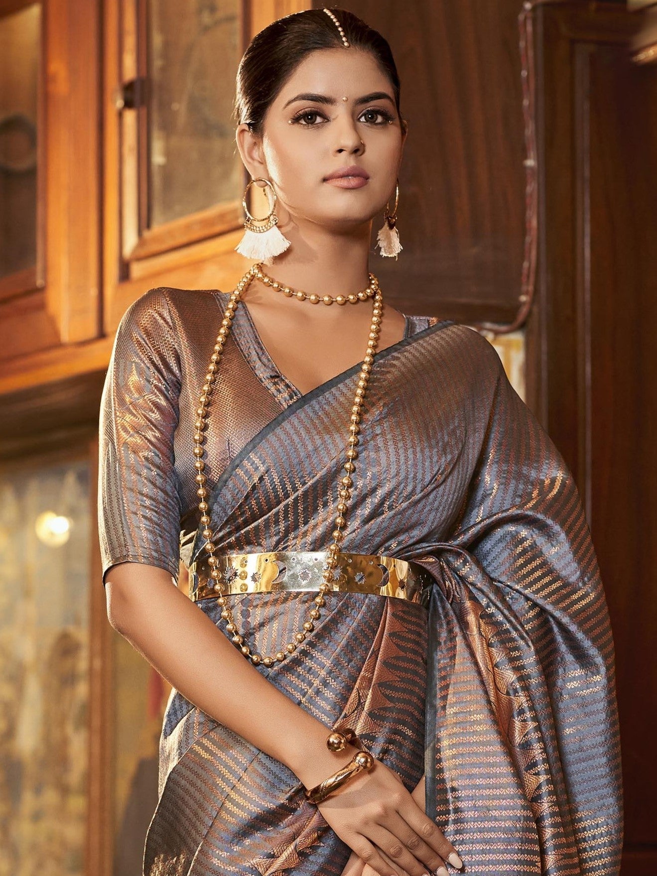 Mauve Purple Kanjivaram Saree
