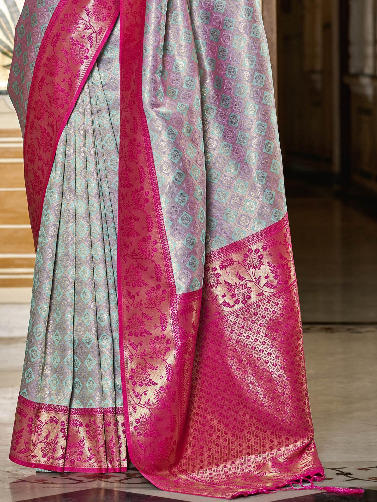 Orchid Pink Kanjivaram Saree