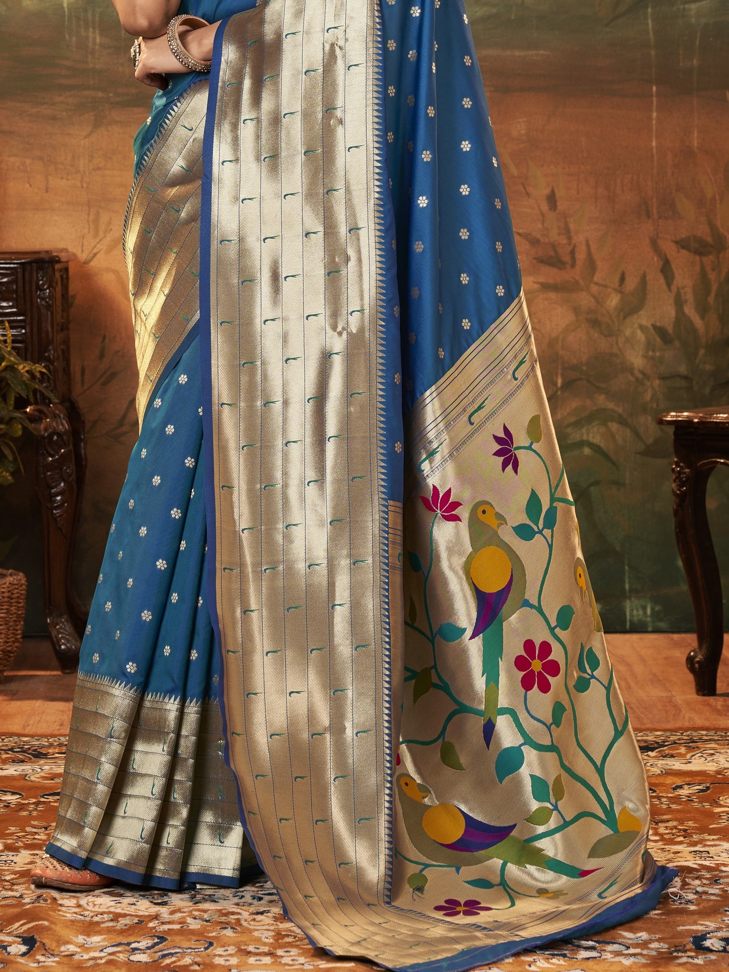 Azure Blue Paithani Saree