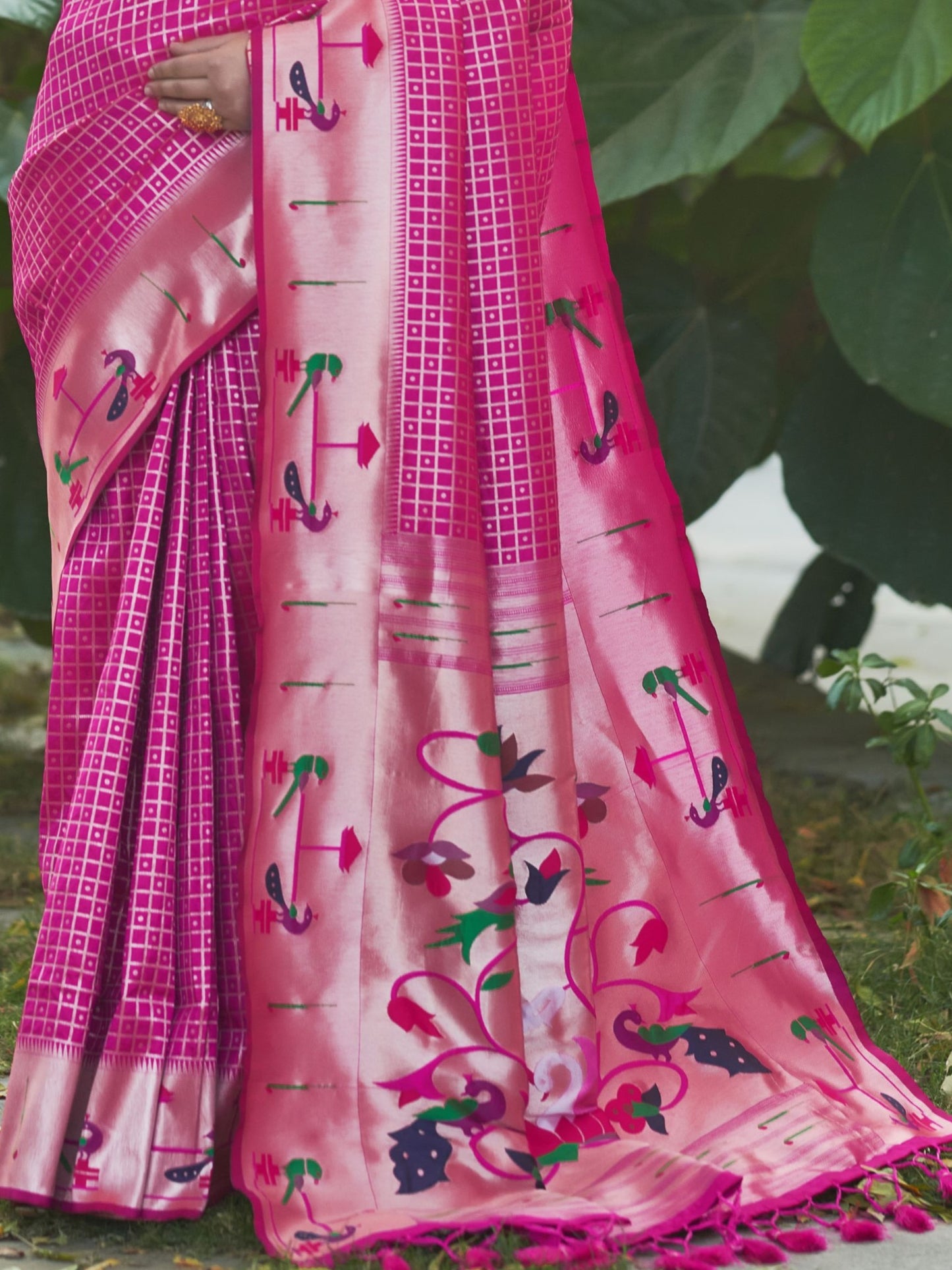 Hot Pink Paithani Saaree