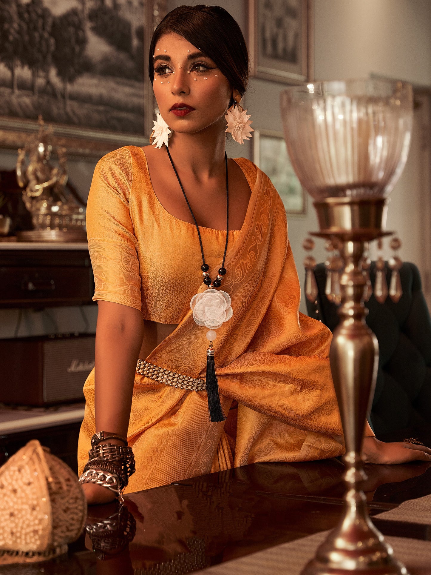 Classic Yellow Woven Kanjivaram Saree