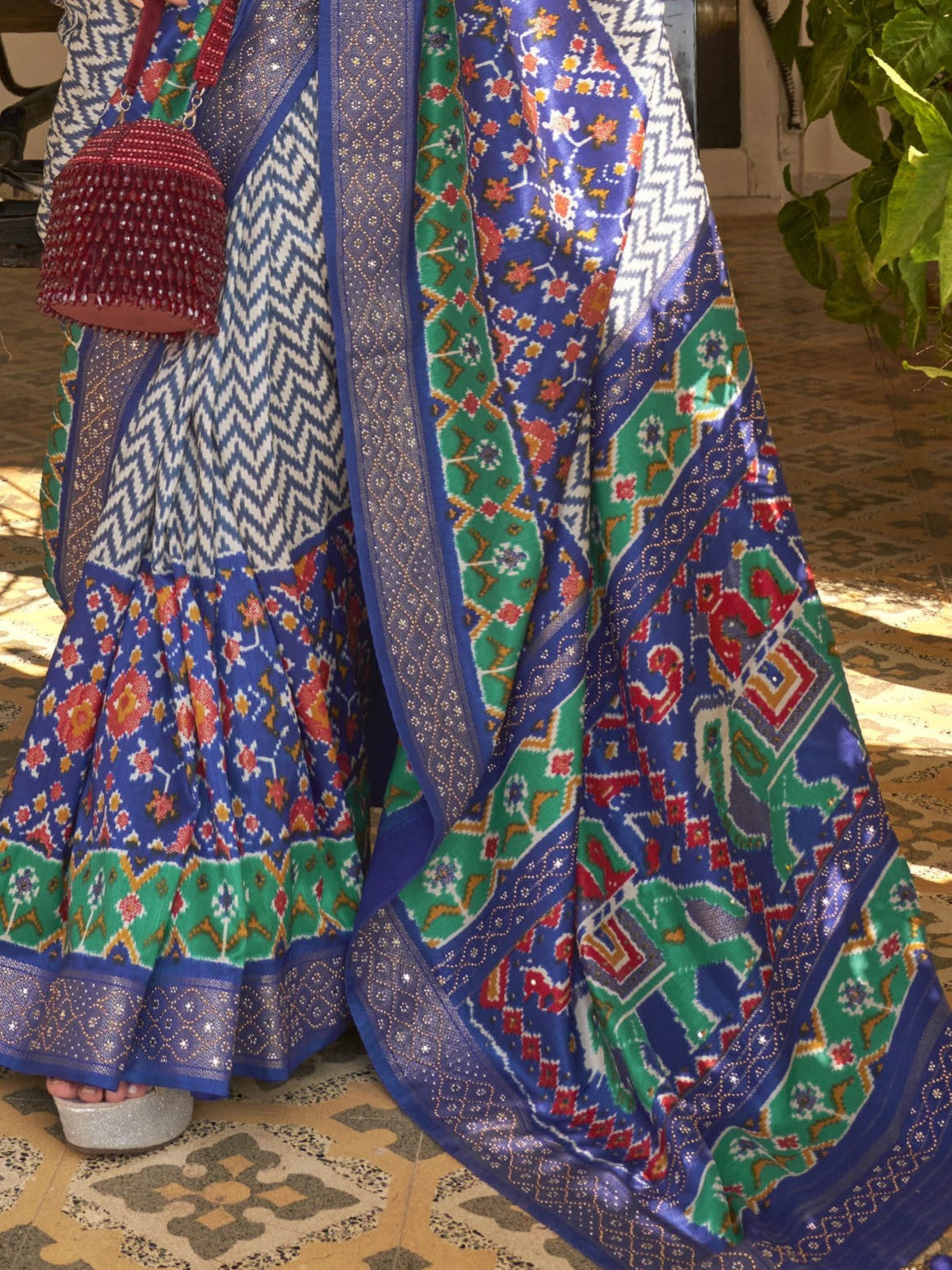 Persian Blue Patola Saree
