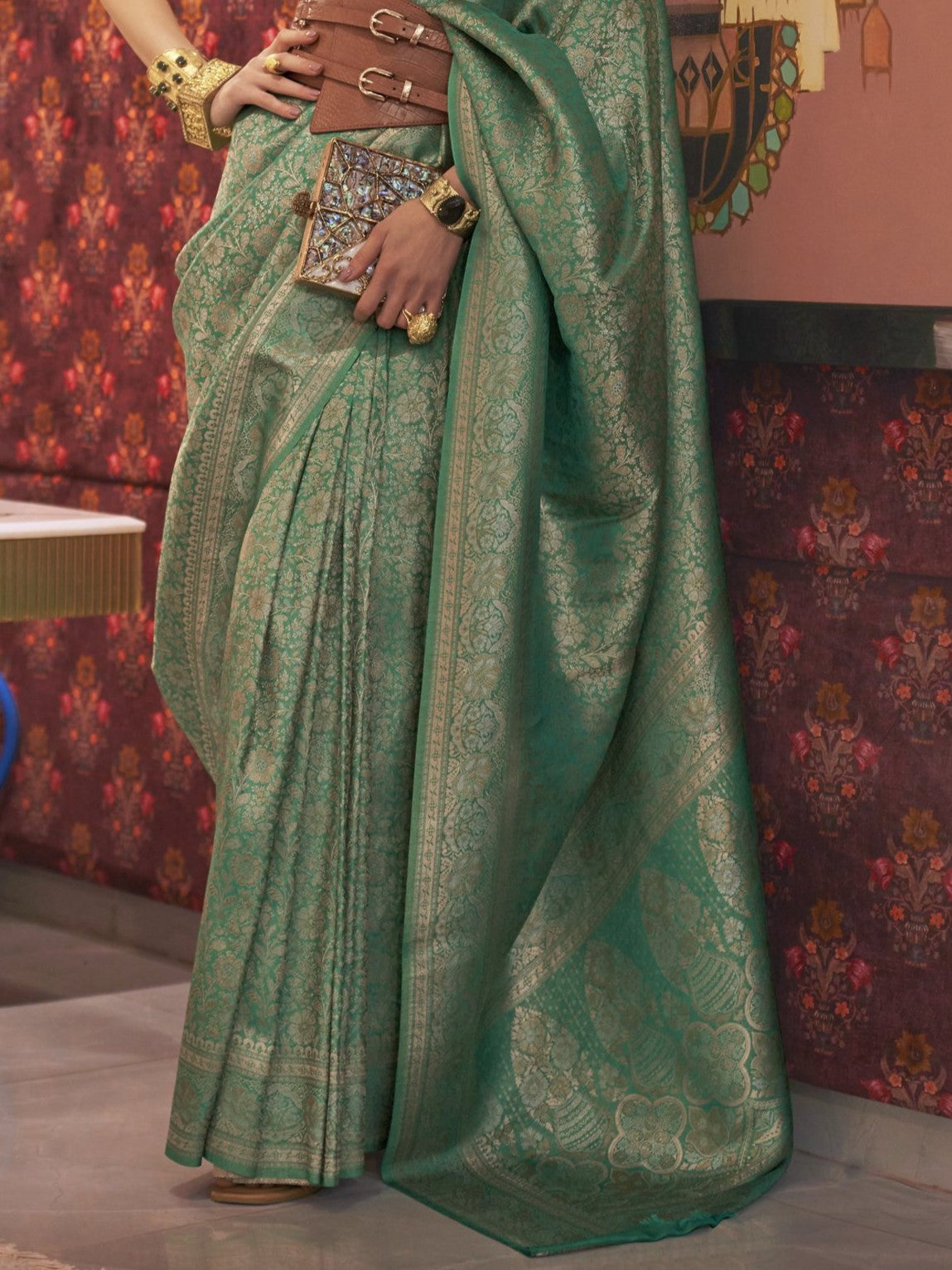 Sea Green Kanjivaram Saree