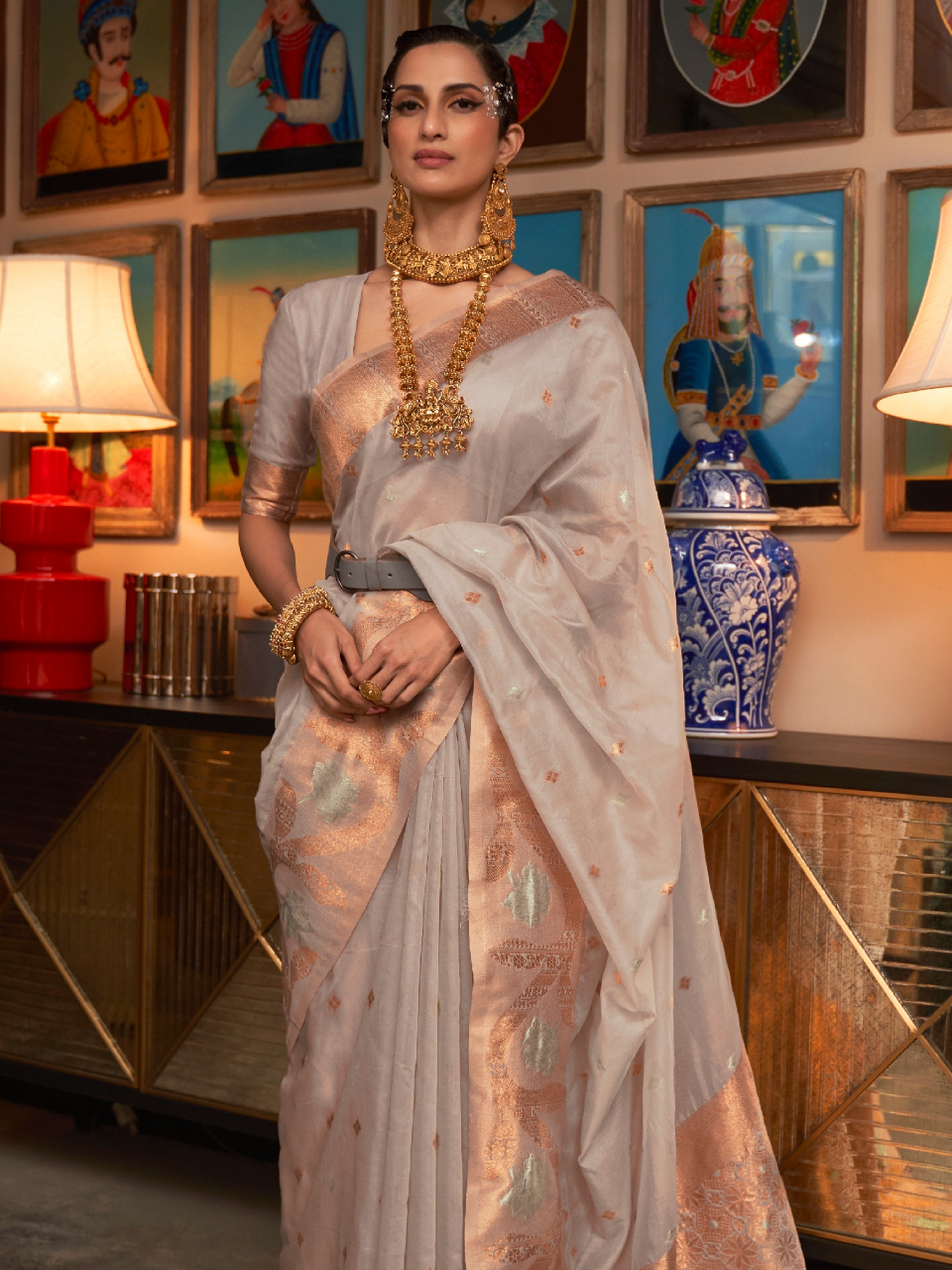 party wear organza saree