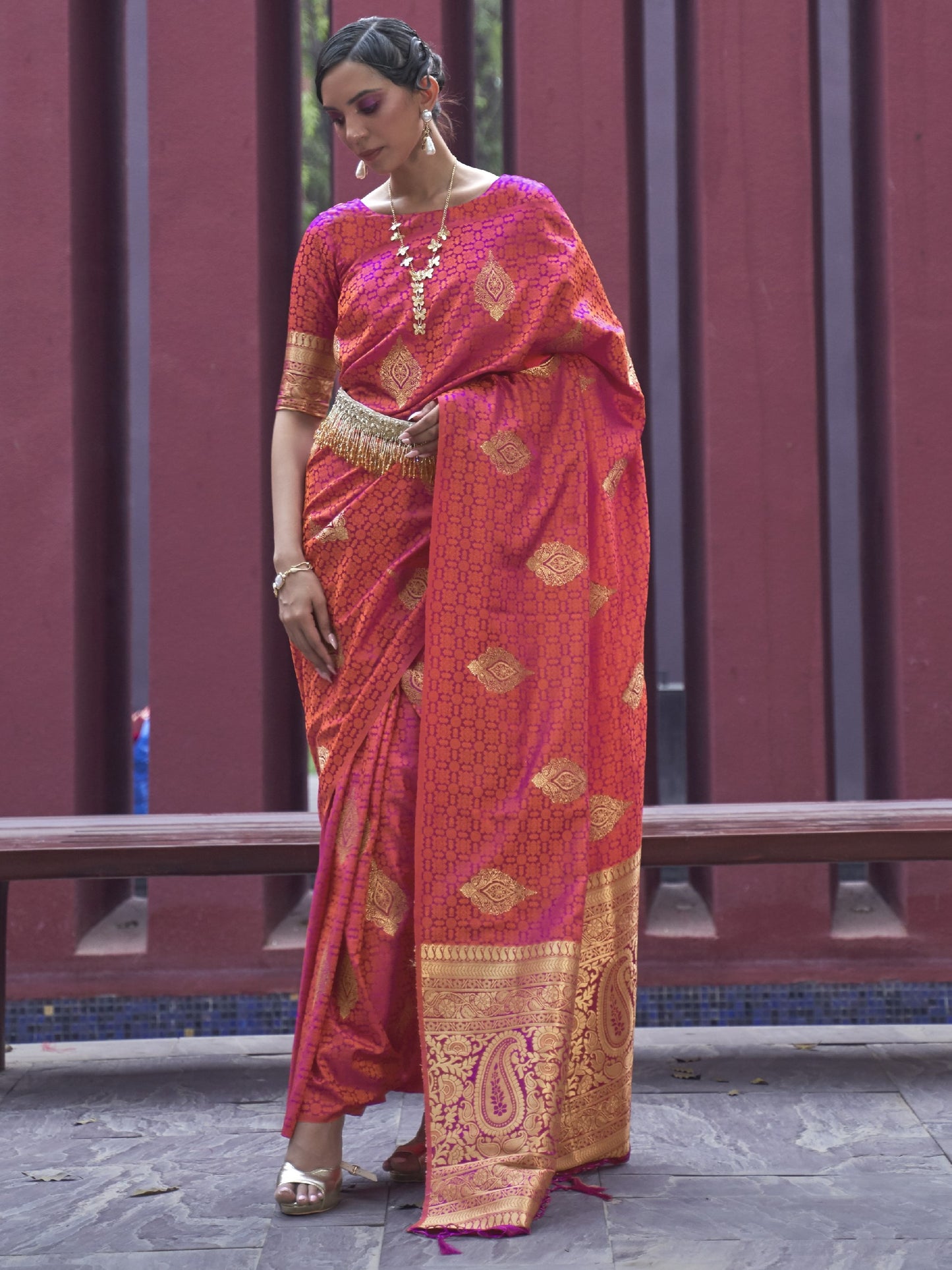 satin banarasi silk sarees