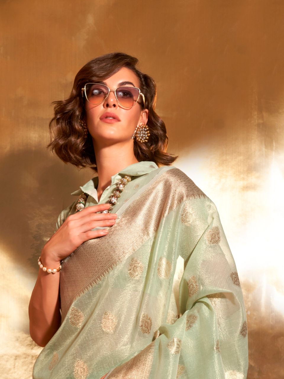 tissue silk saree