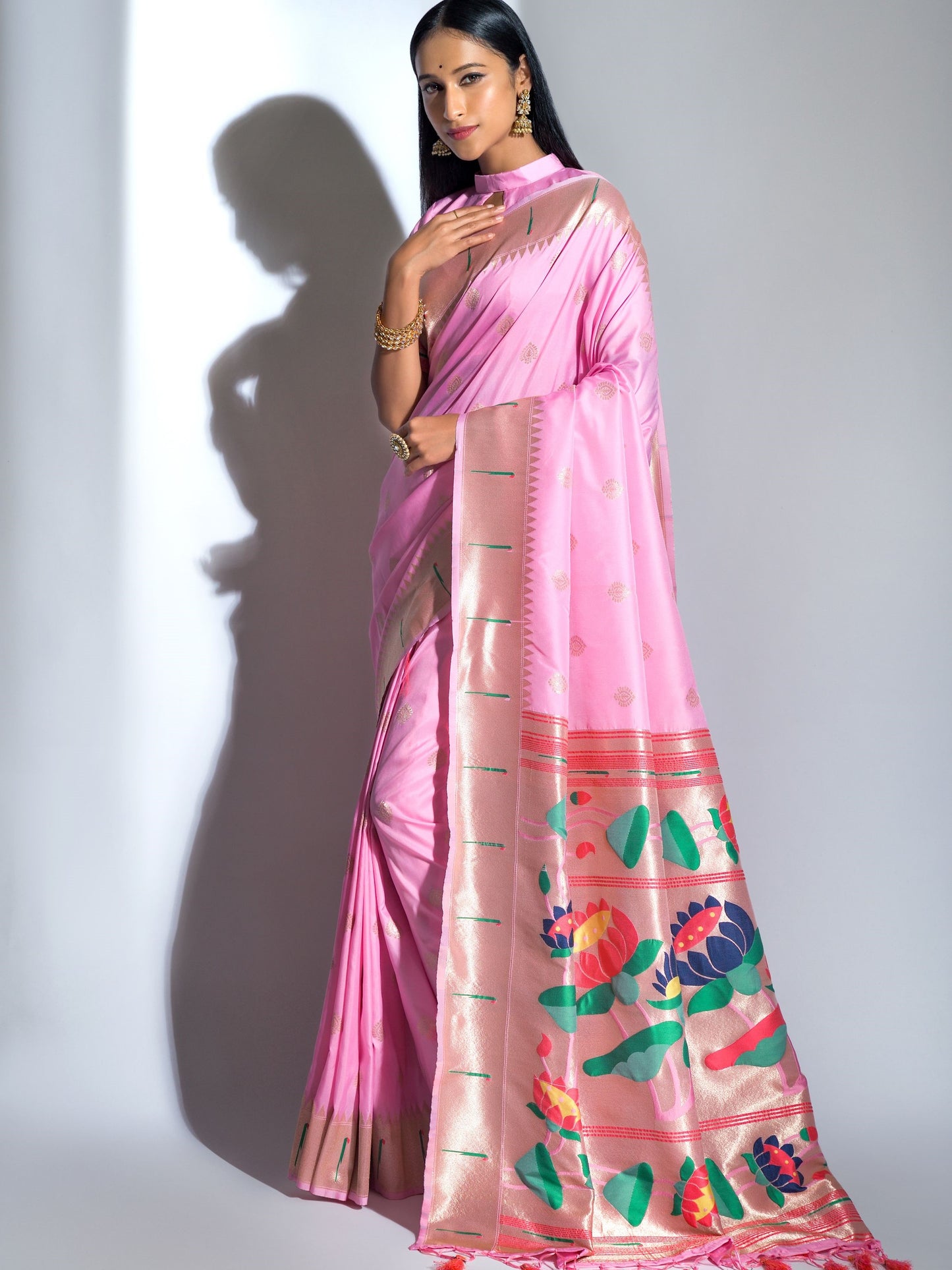 Light Pink Paithani Saree