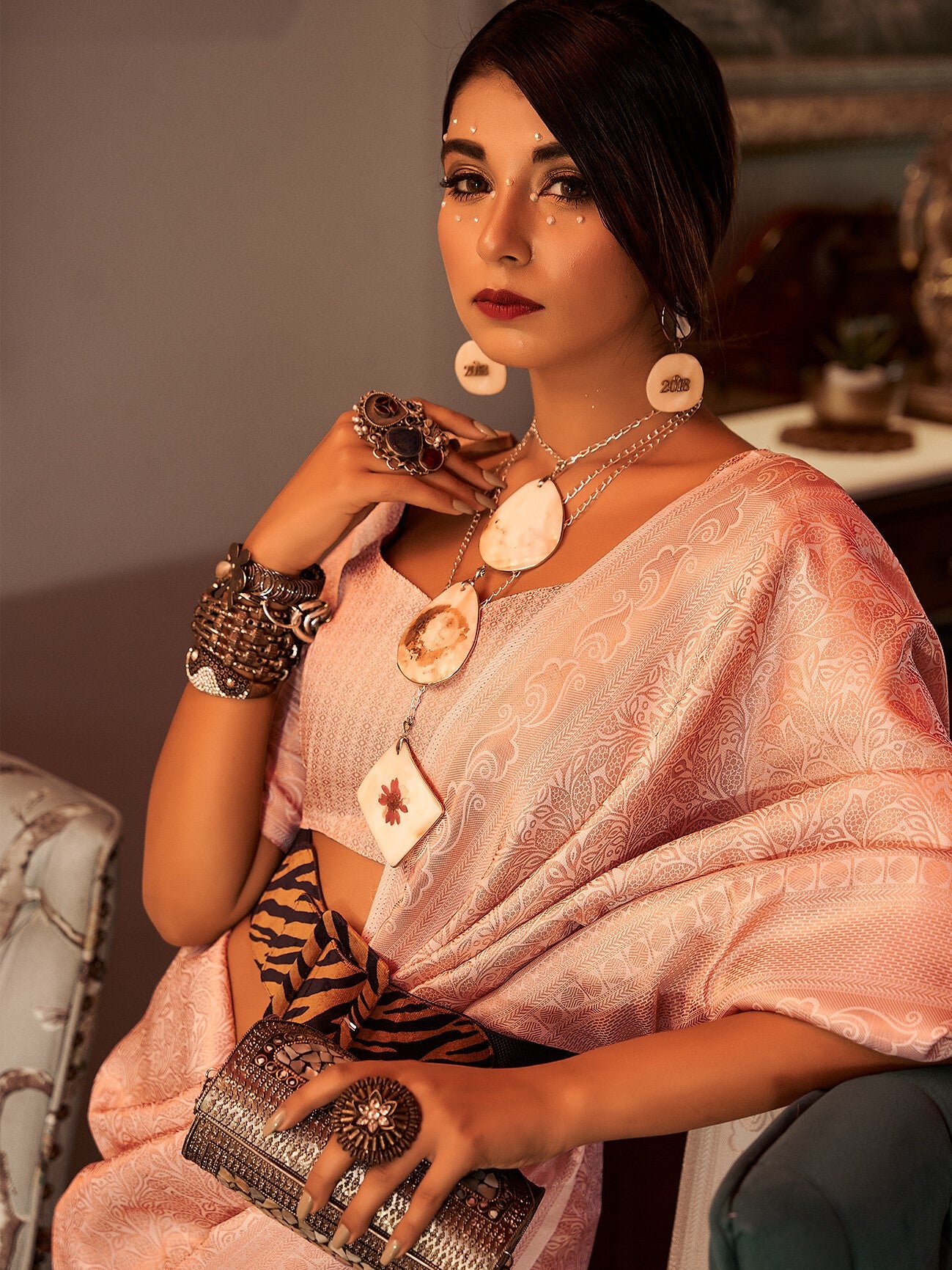 Desert Beige Woven Kanjivaram Saree