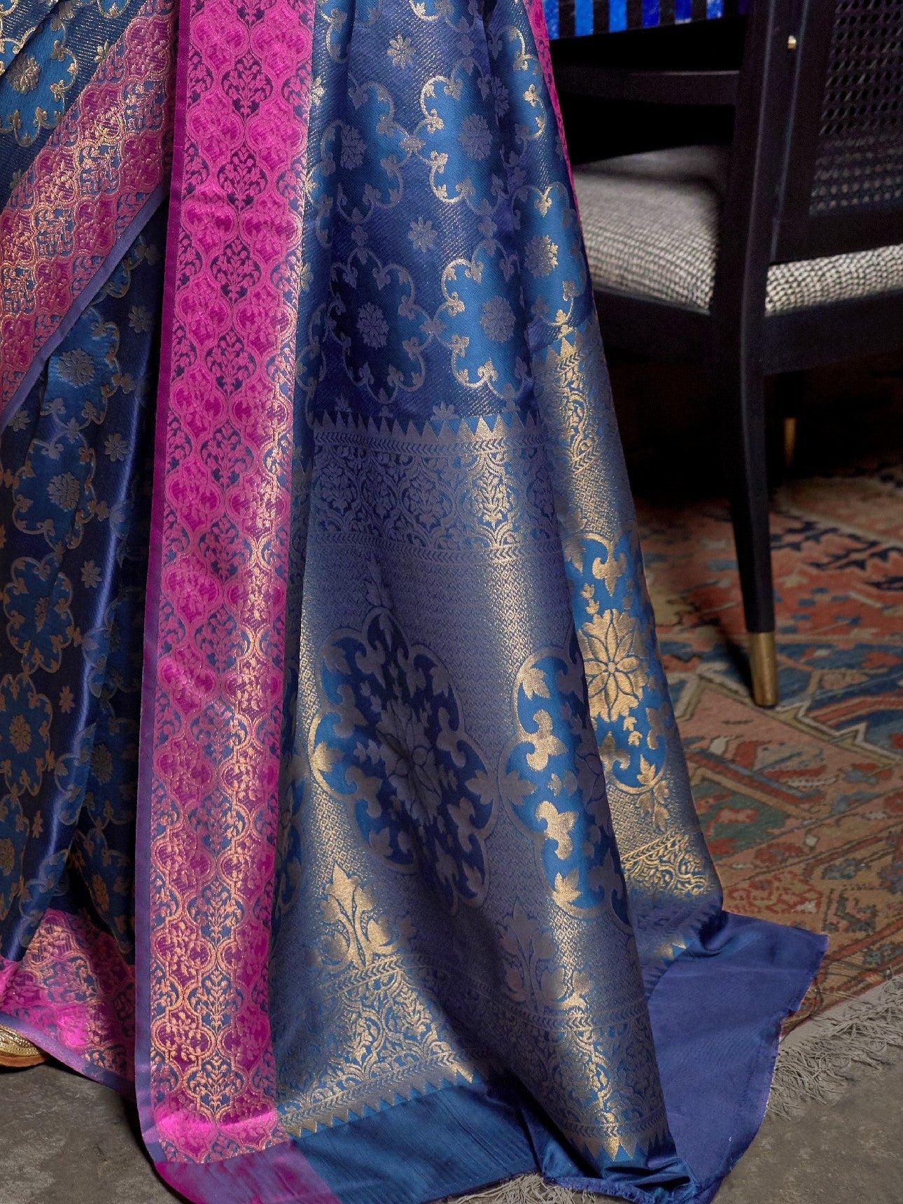 Iris Blue Kanjivaram Saree