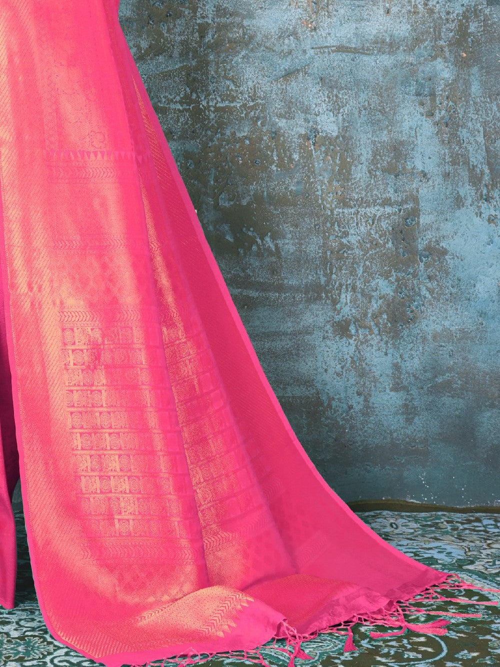 Rose Pink Kanjivaram Saree