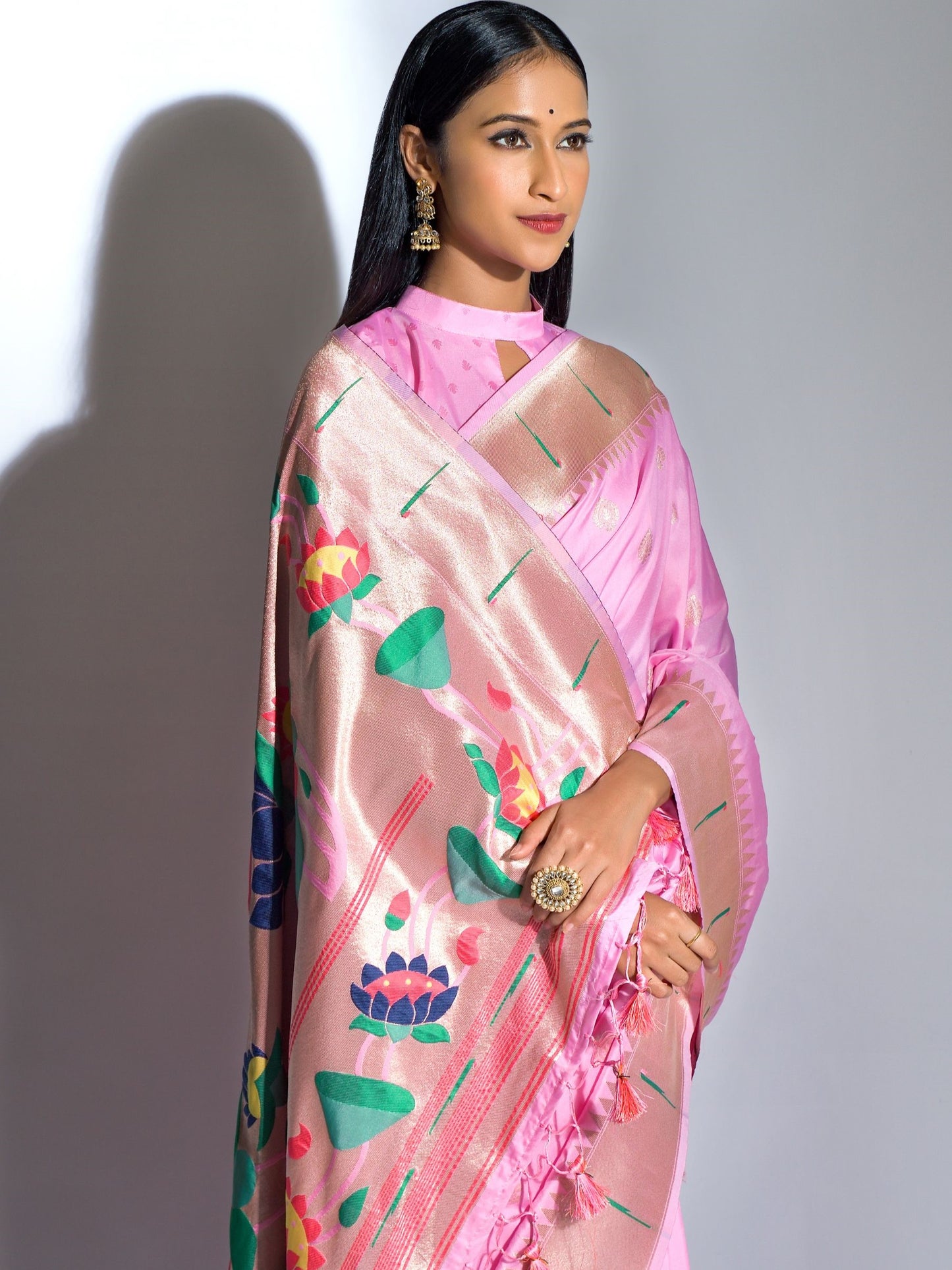 Light Pink Paithani Saree