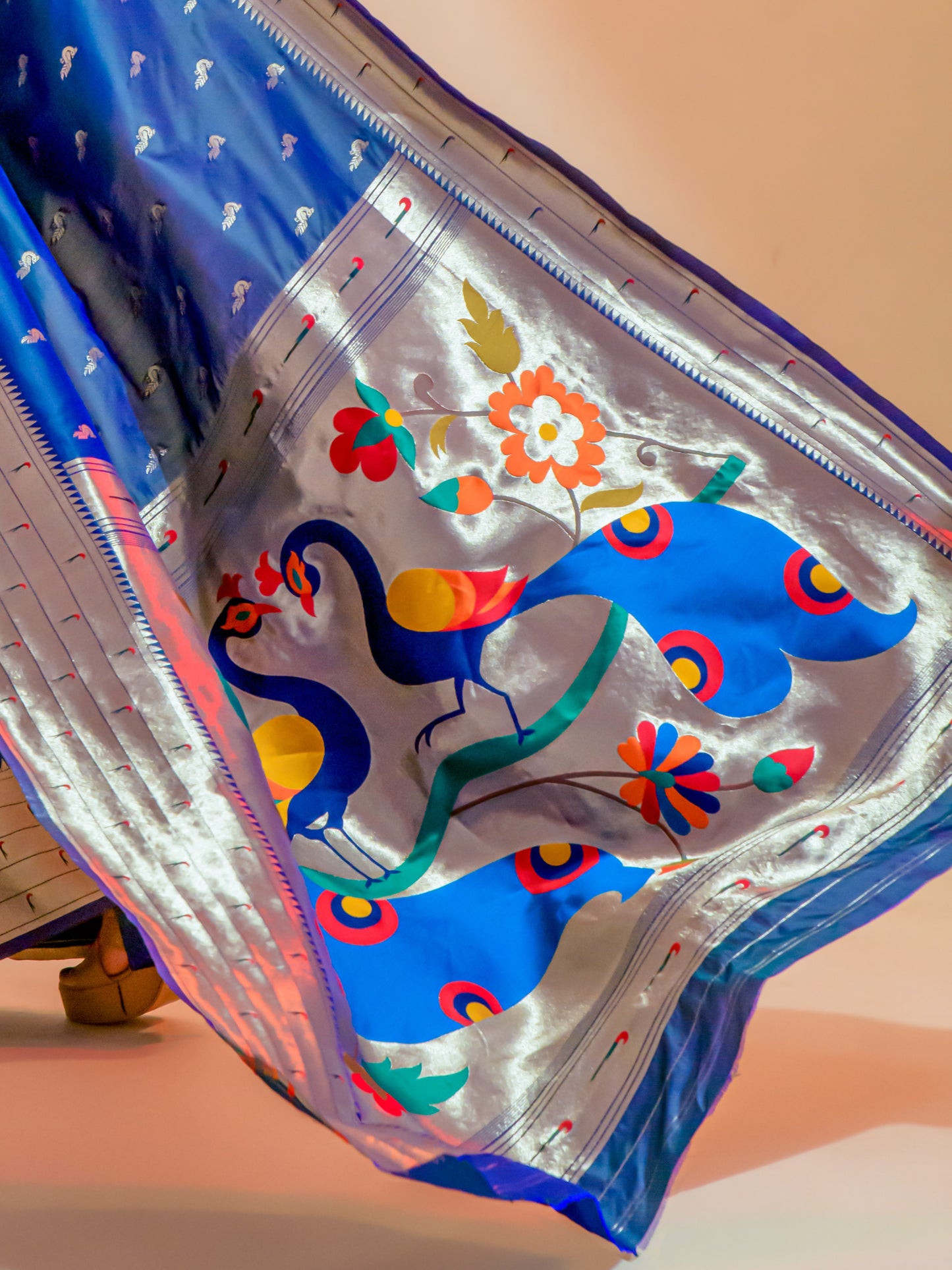 Cobalt Blue Paithani Saree
