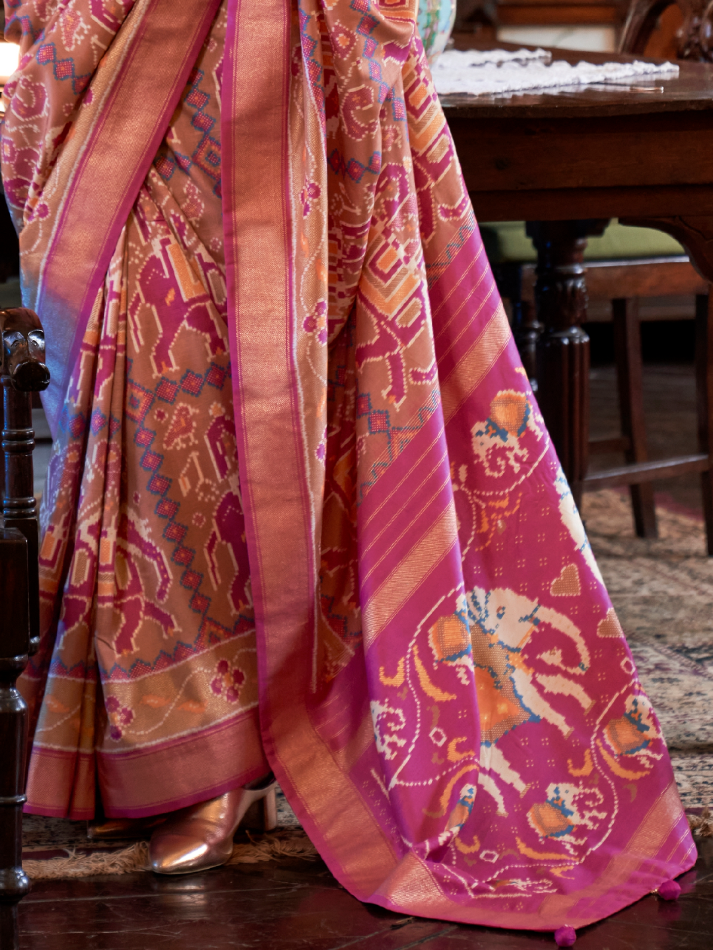 pink and beige combo