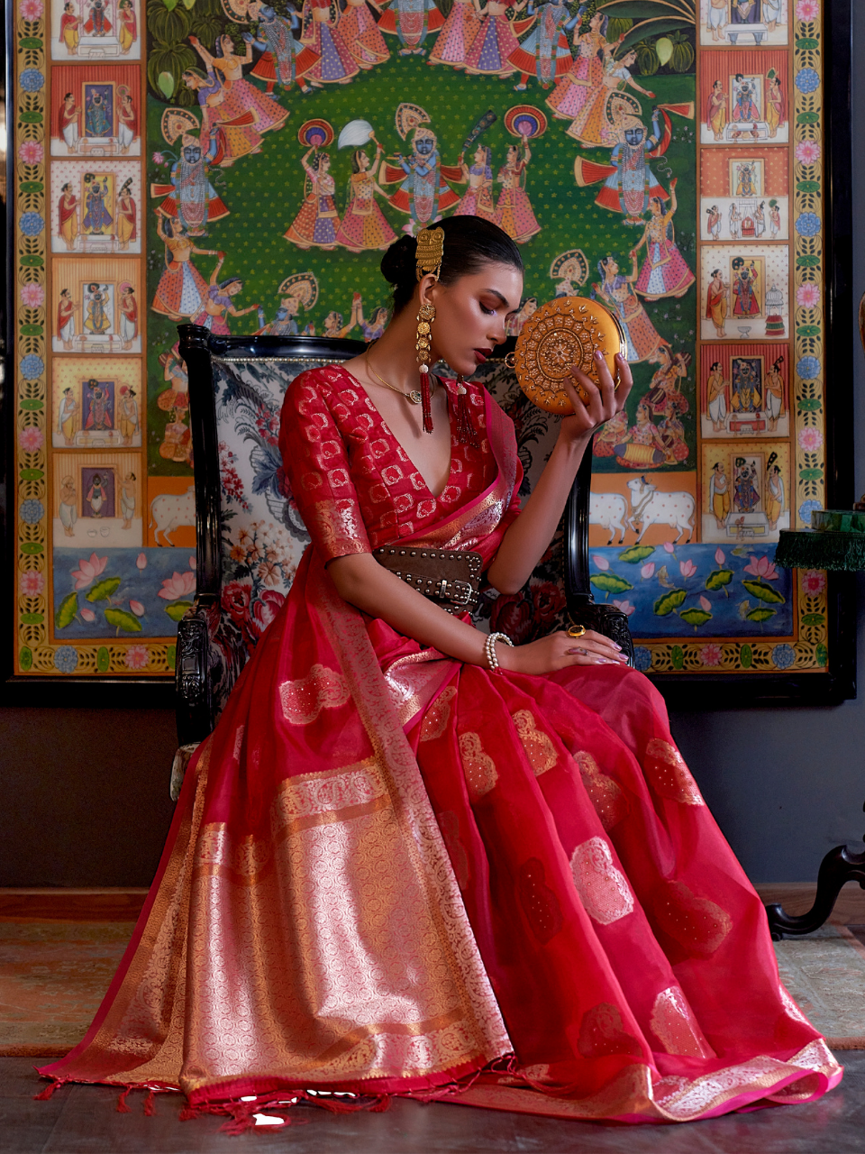 organza saree online