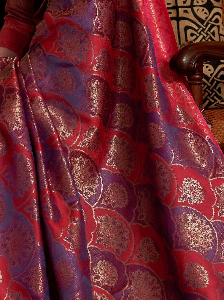 Amaranth Purple Kanjivaram Saree