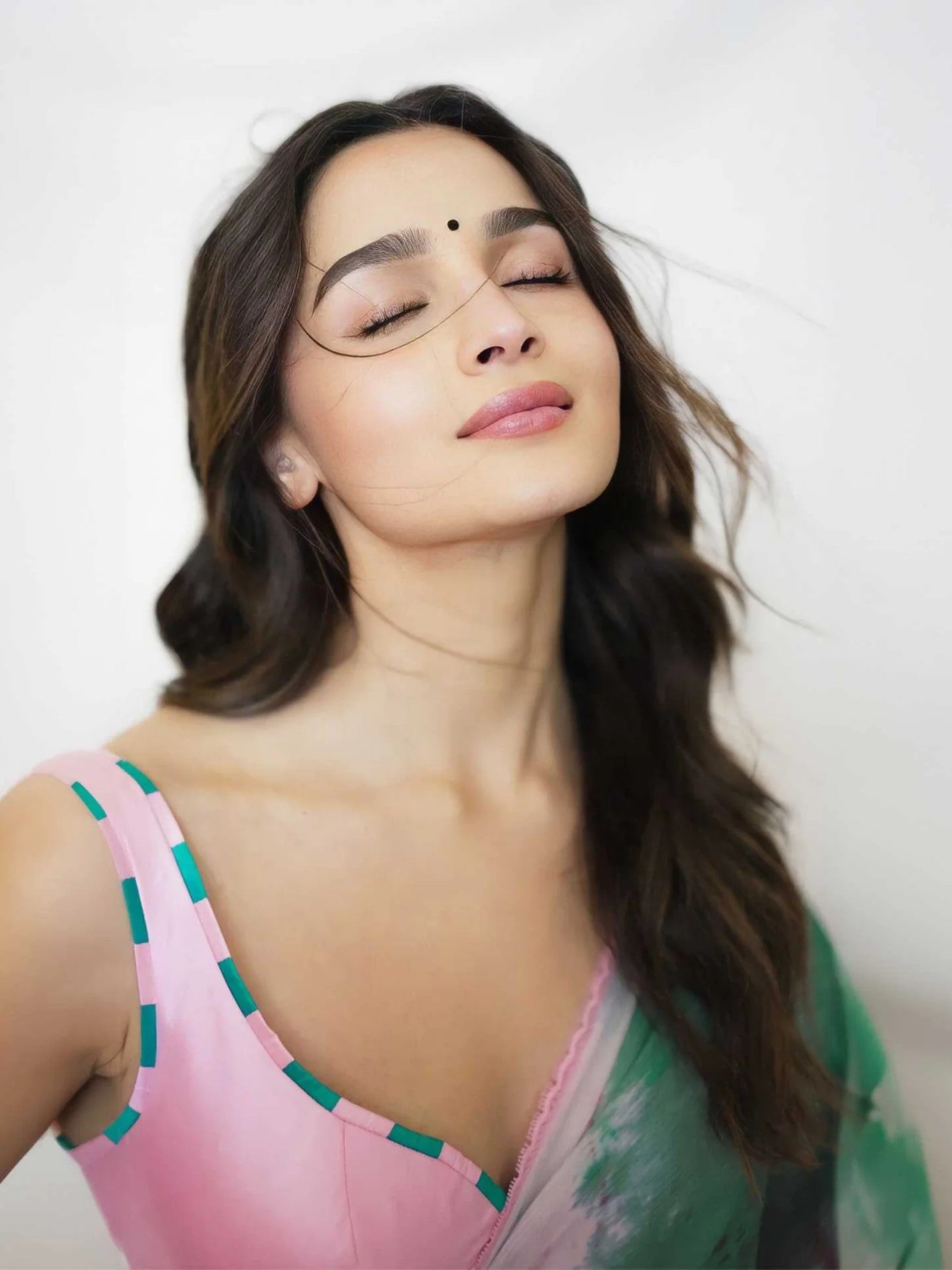 Alia Bhatt Multicolor Georgette Saree