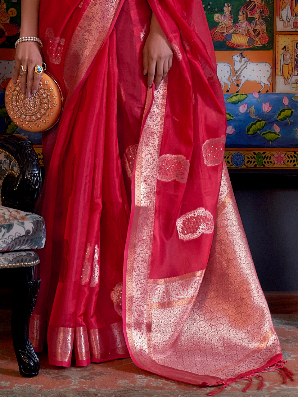 organza saree india