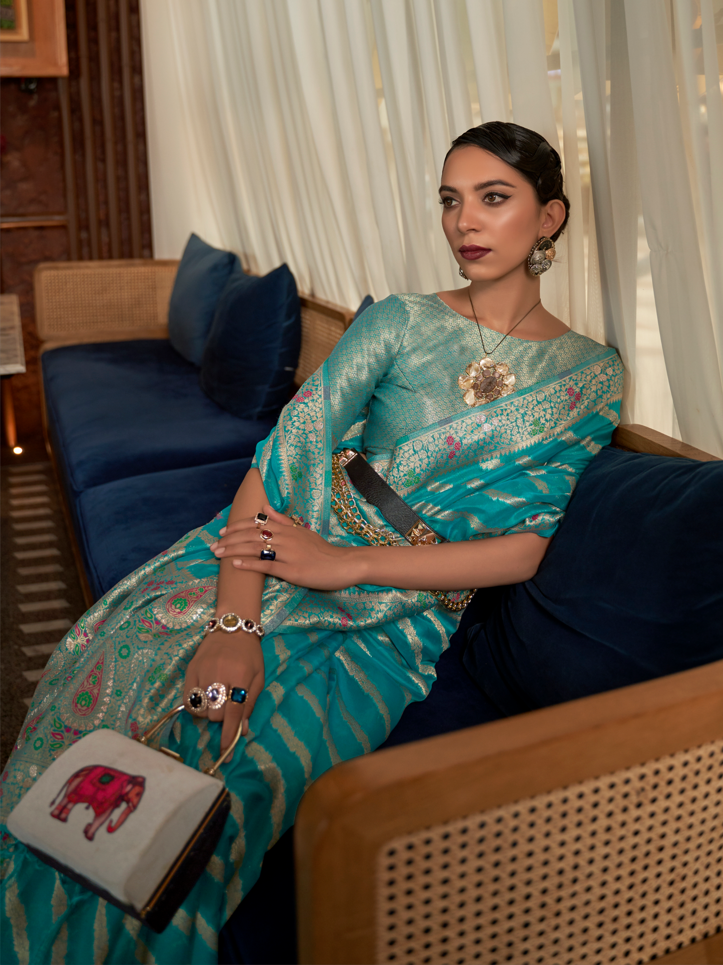 indian organza saree