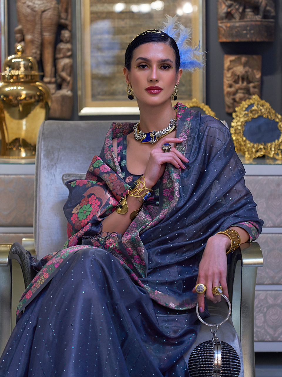 organza saree india