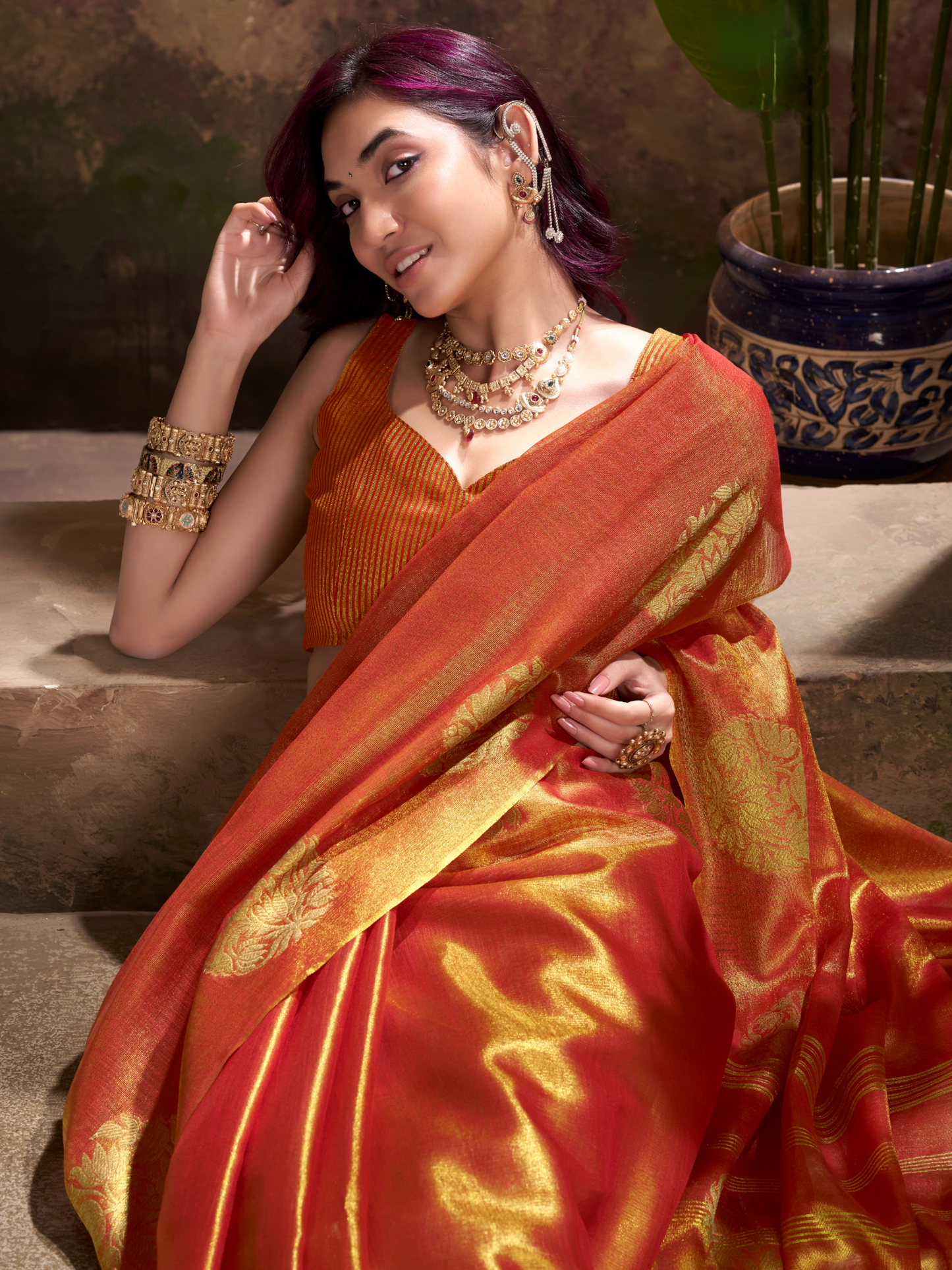trending tissue silk saree at lowest price