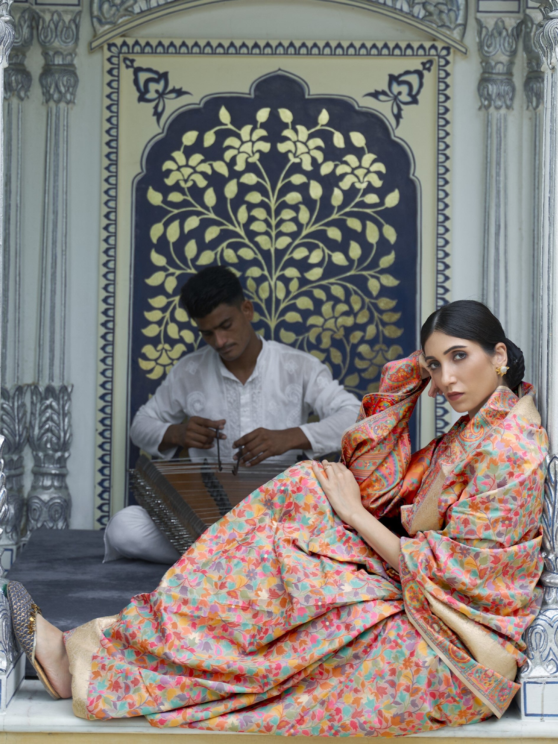 kashmir silk saree