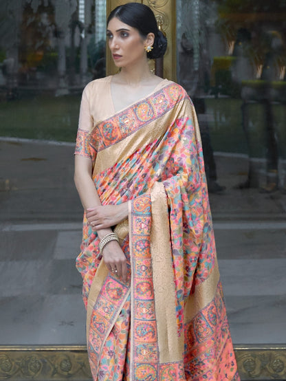 kashmiri embroidery saree