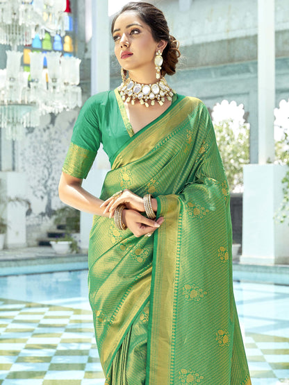 Jade Green Kanjivaram Saree