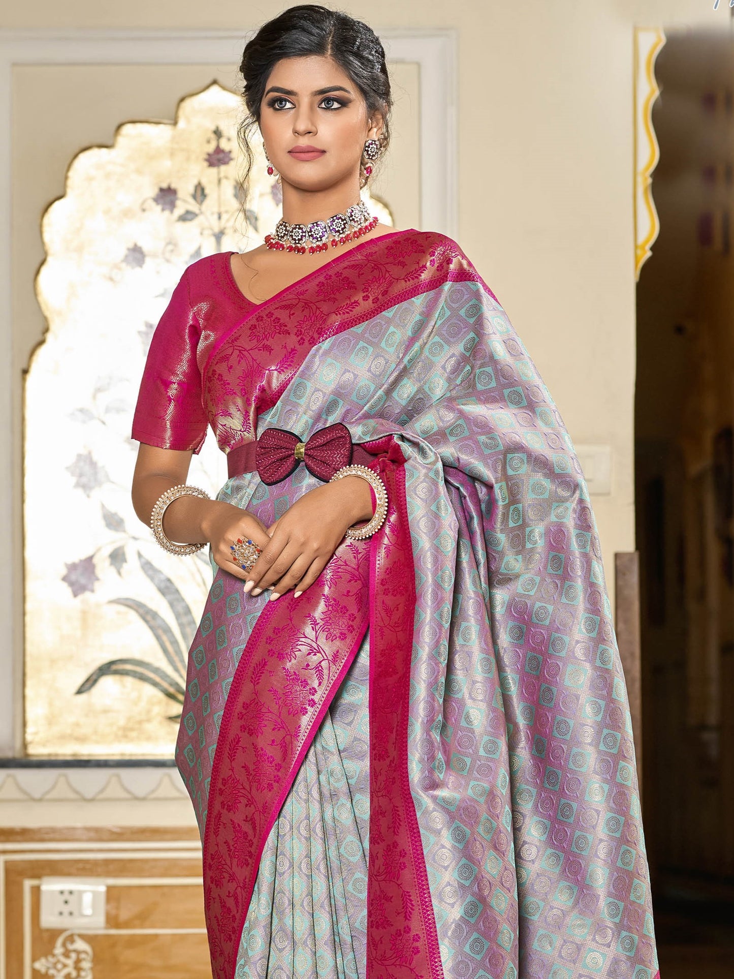 Orchid Pink Kanjivaram Saree