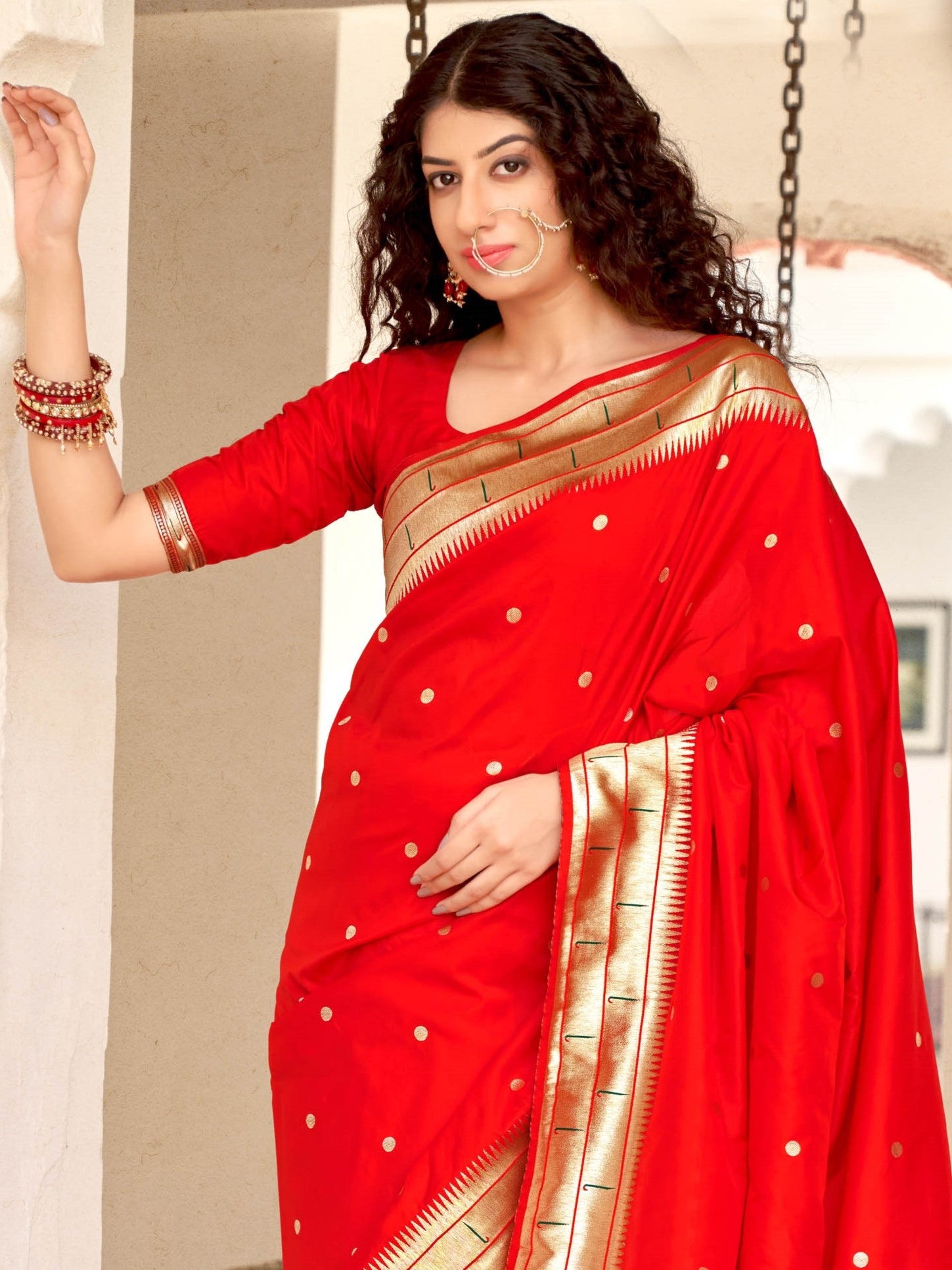 bridal red saree