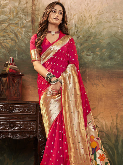 Bridal Pink Paithani Saree