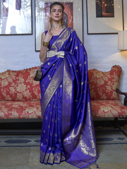 Iris Blue Banarasi Saree