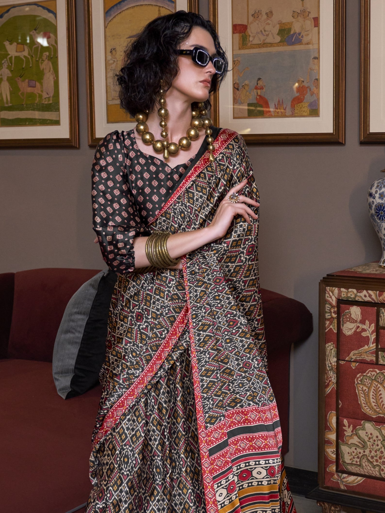 black patola saree online