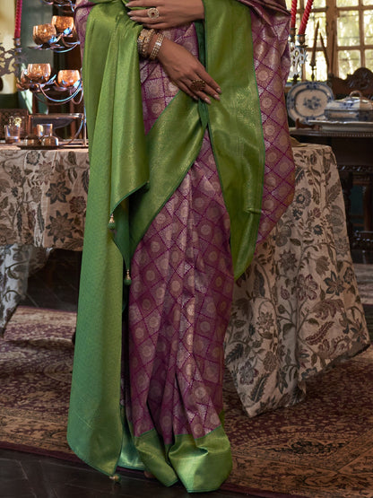Orchid Purple Kanjivaram Saree