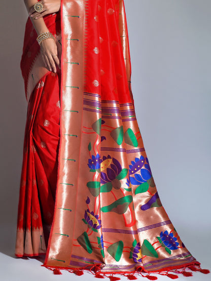 Bridal Red Paithani Saree