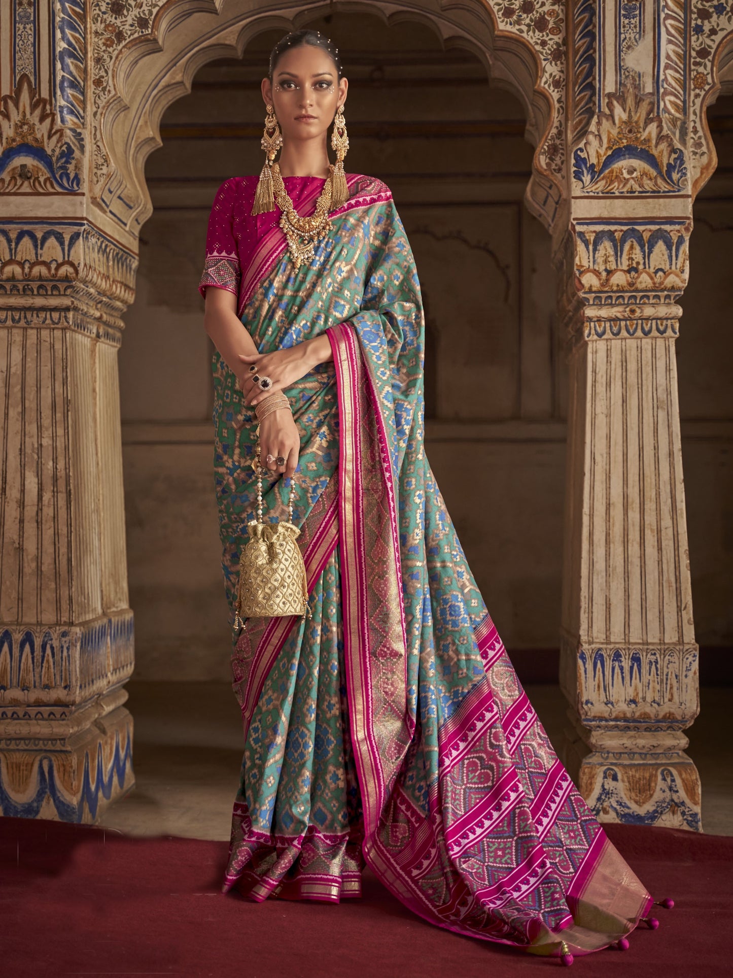 Cambridge Gray Patola Saree
