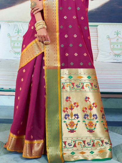 Amaranth Purple Paithani Saree