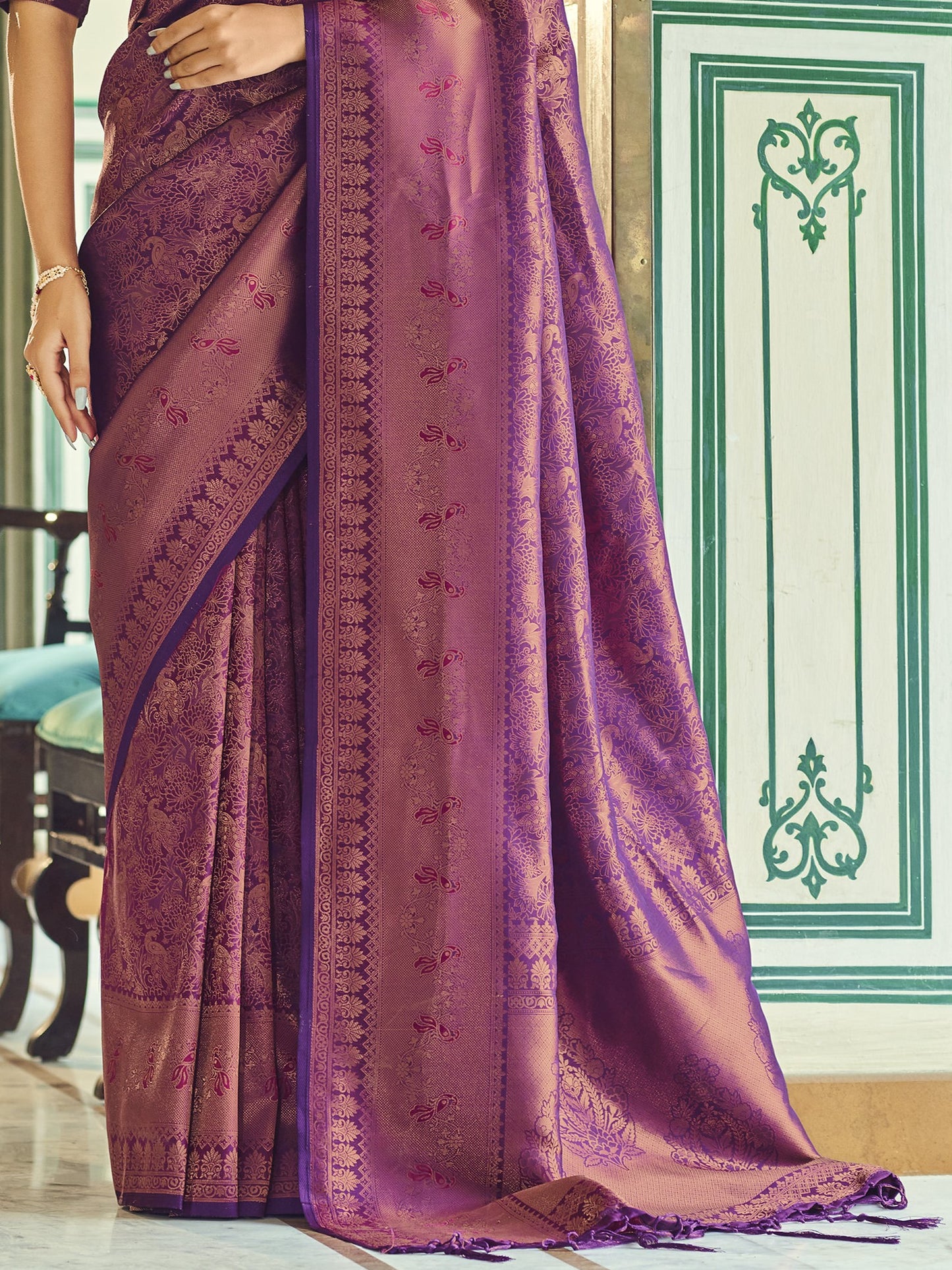 Orchid Purple Kanjivaram Saree