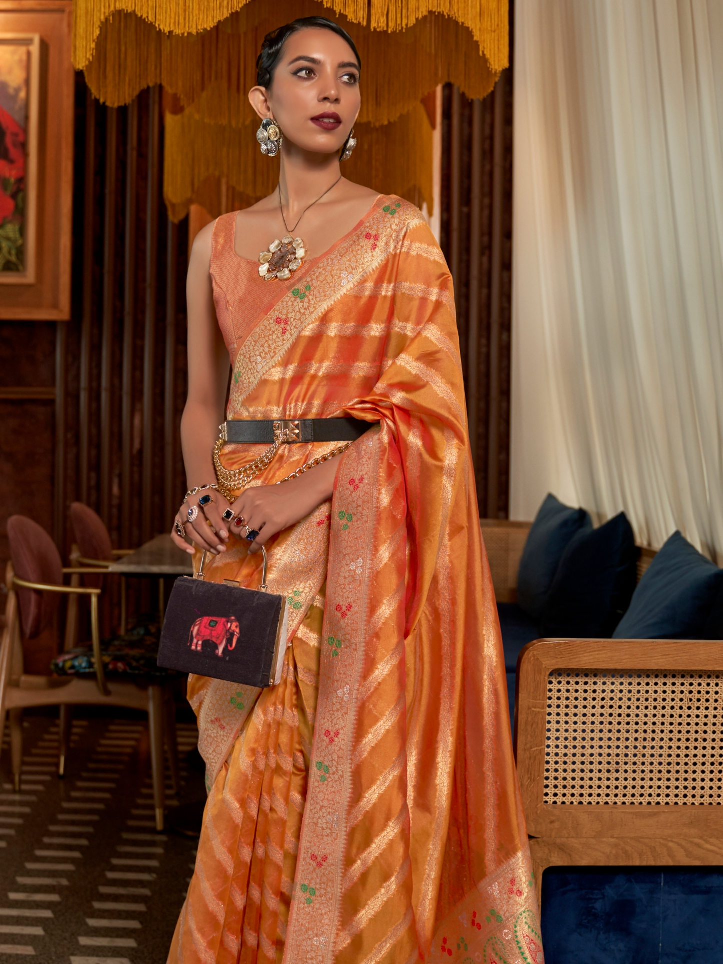 partywear organza silk