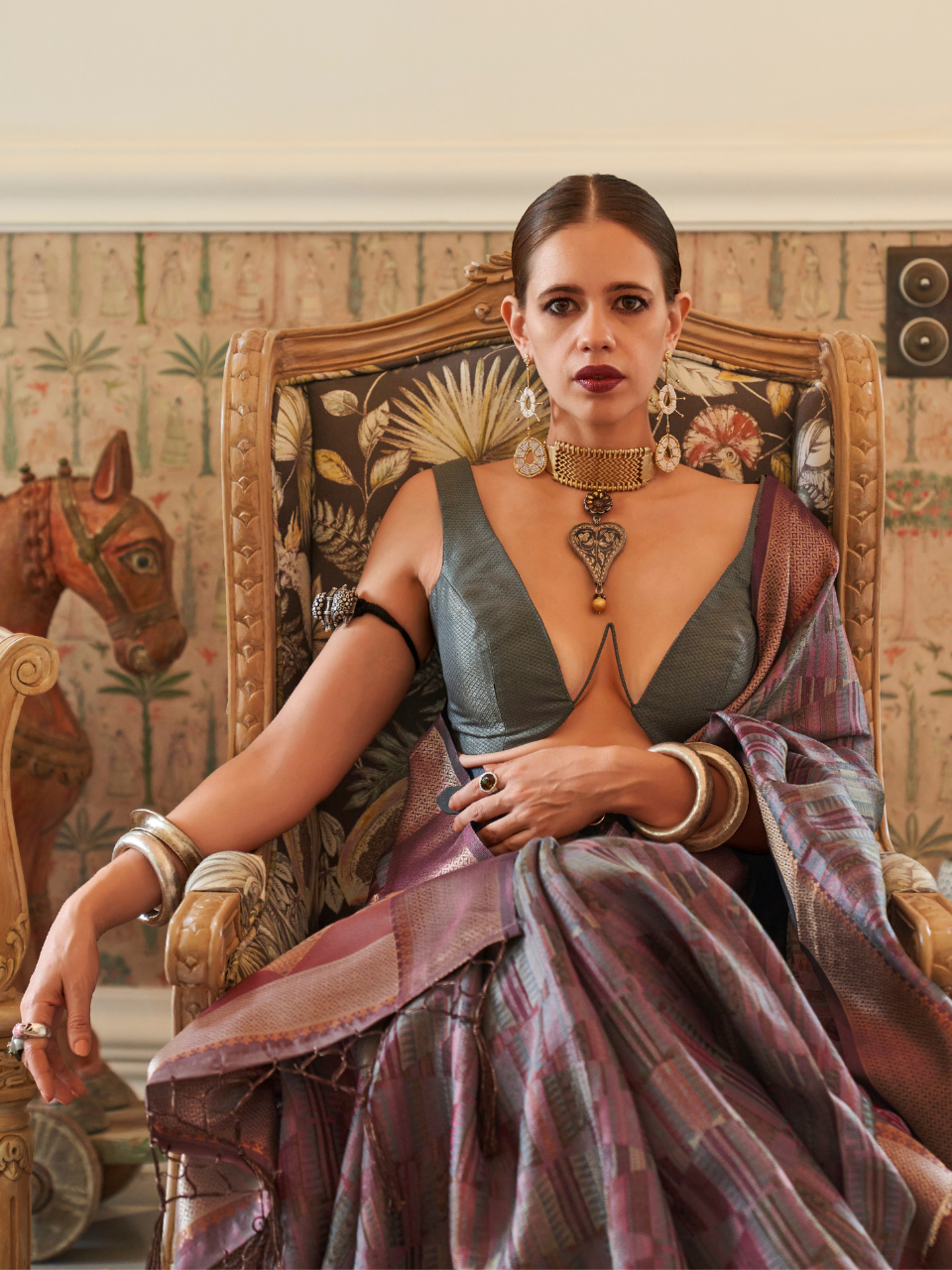 kalki koechlin saree look