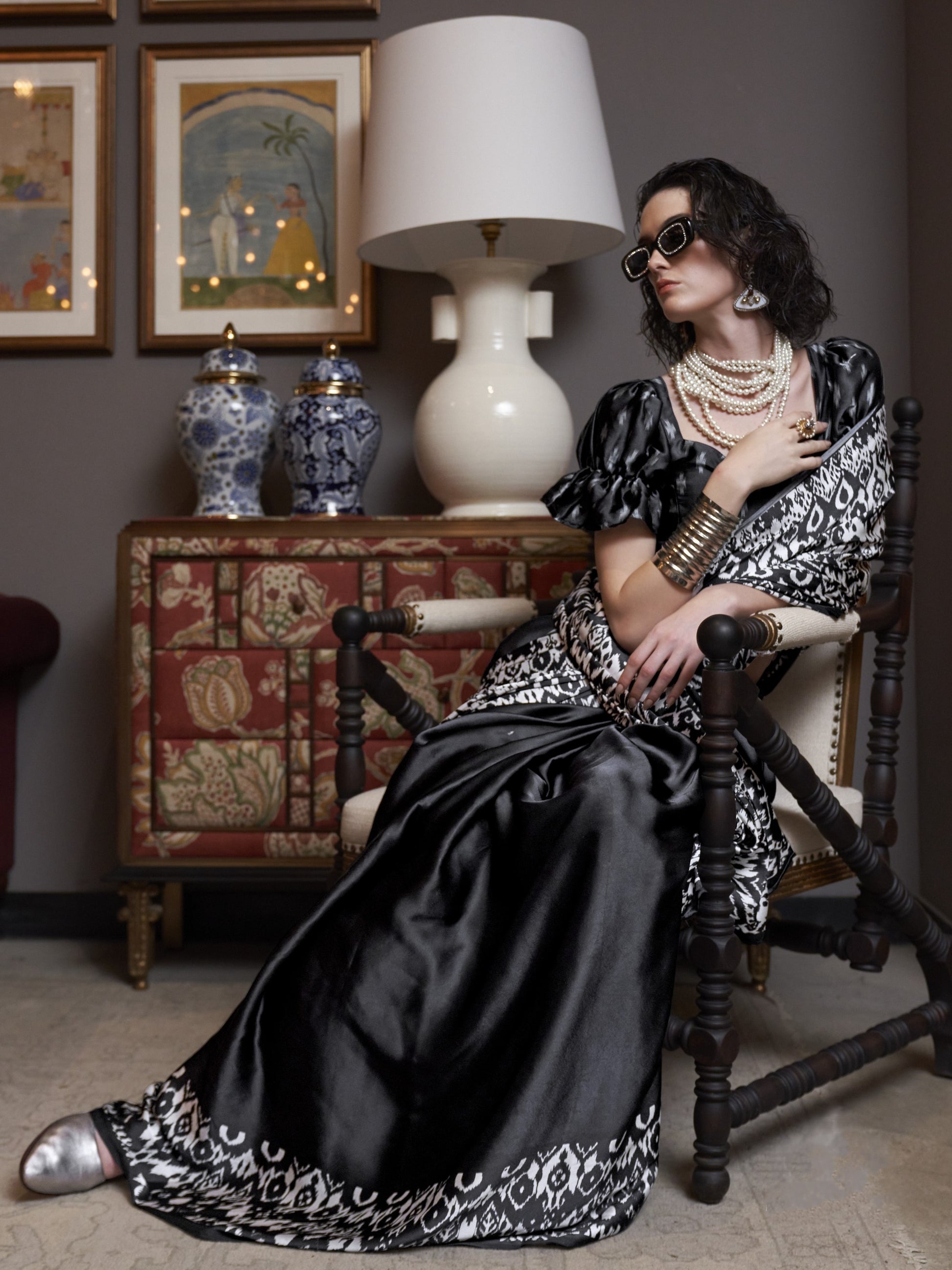 satin crepe sarees