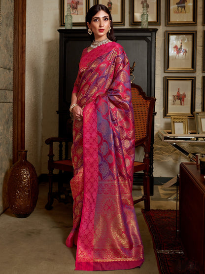 Amaranth Purple Kanjivaram Saree