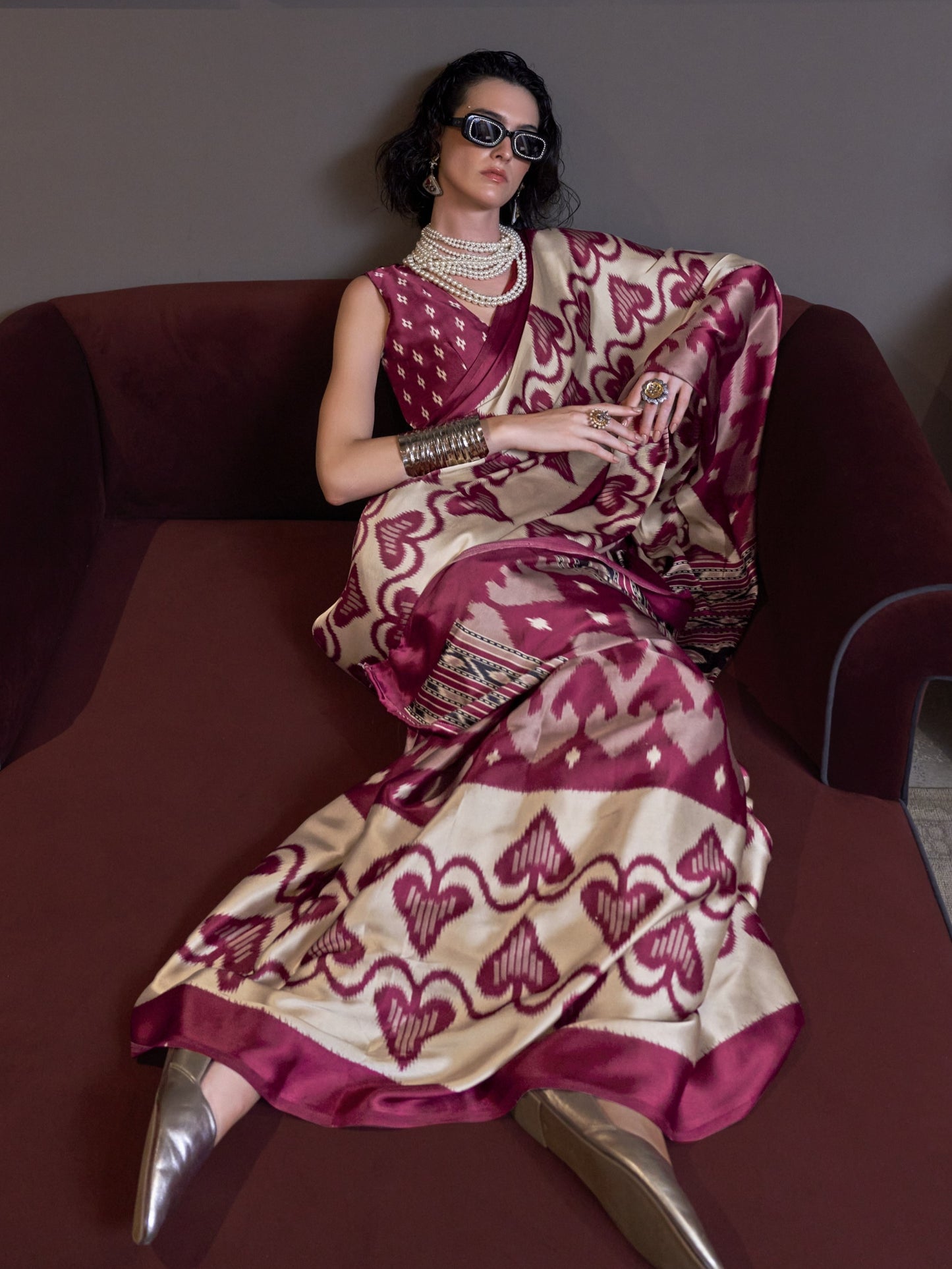 satin patola saree