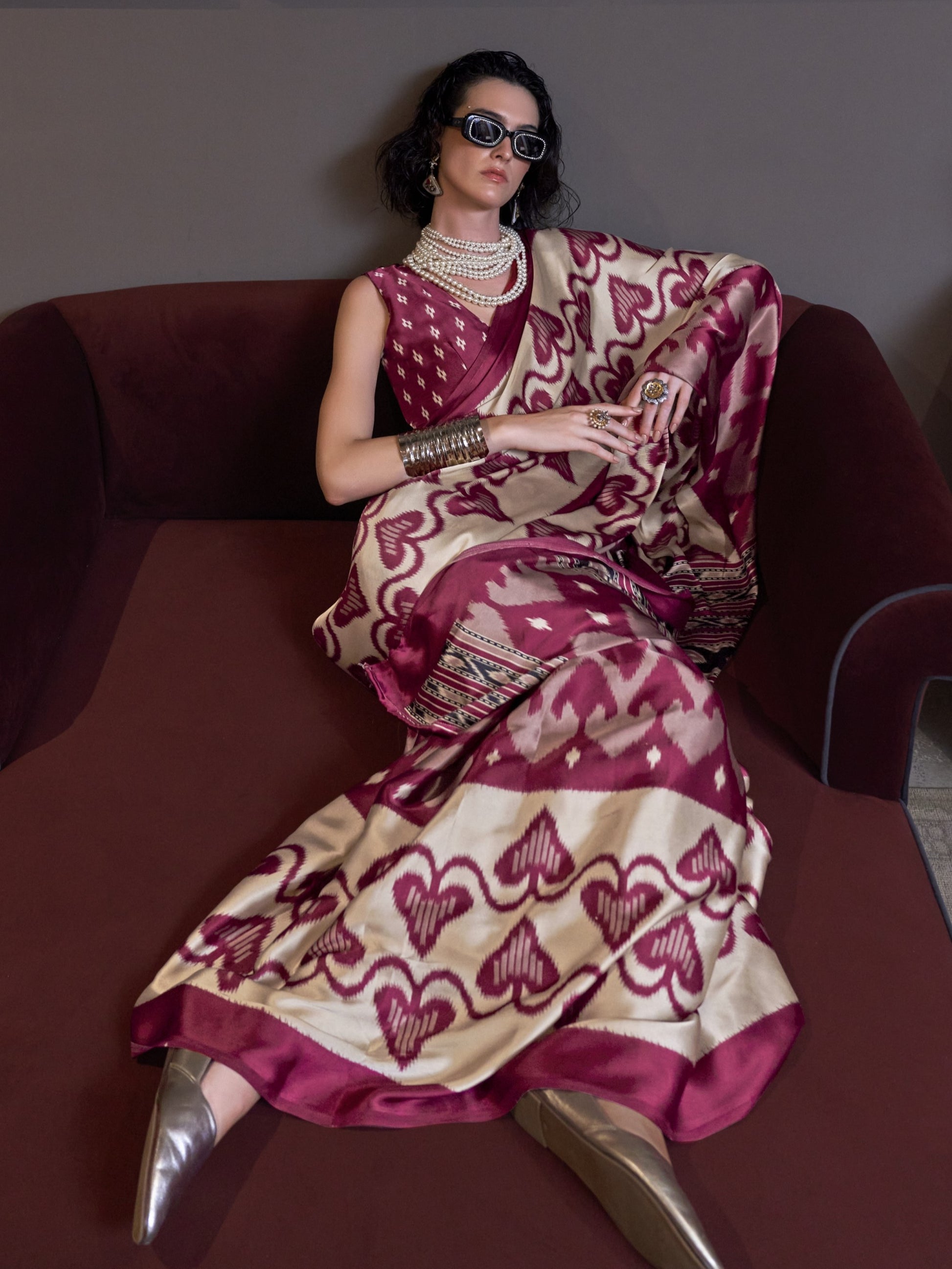satin patola saree