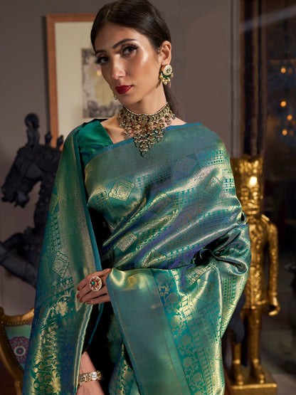 Sea Green Kanjivaram Saree