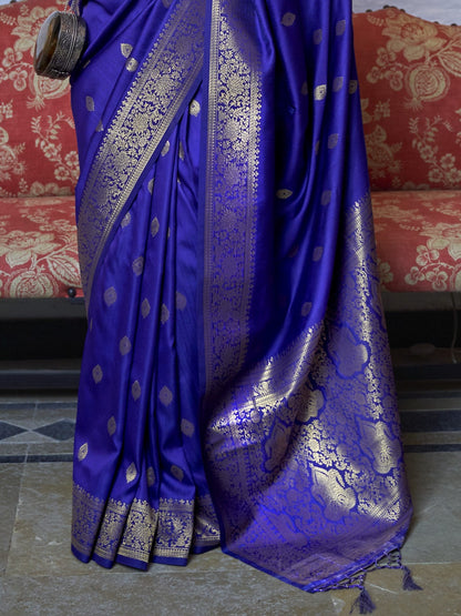 Iris Blue Banarasi Saree