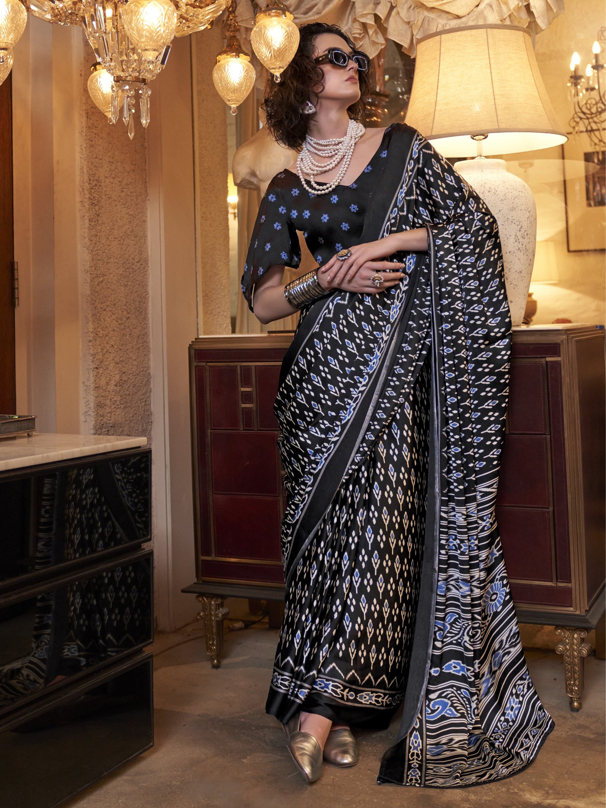 small get together saree